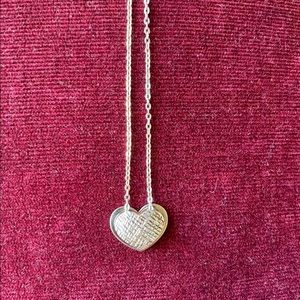 New 925 Sterling Silver Heart Pendant Necklace
